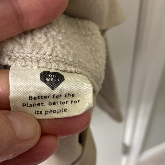 Madewell fleece sweatshirt size small neutral alabaster colour - Picture 4 of 8